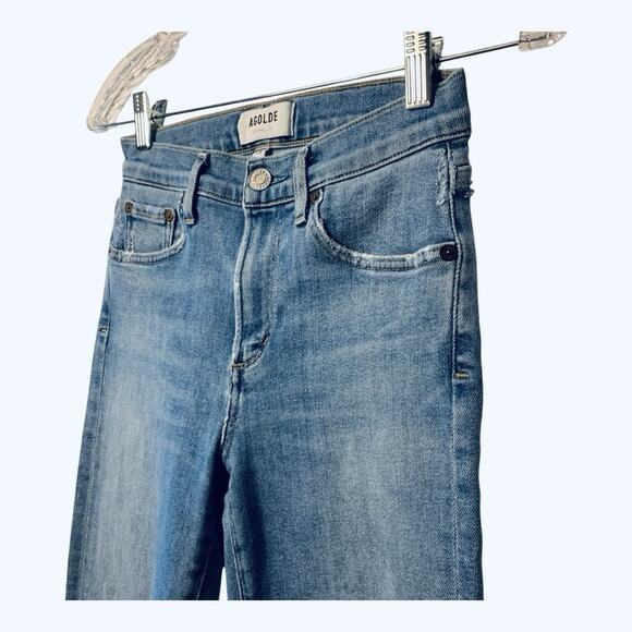 AGOLDE Sophie Skinny Jeans Womens 24 Distressed Mid Rise Stretch Lyocell - Picture 10 of 13